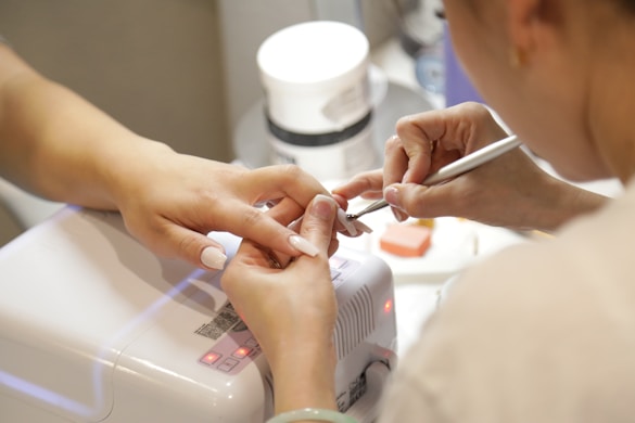 Classic manicure with nail trimming